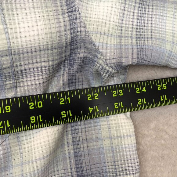 Ridgecut Mens Shirt Large Short Sleeve Fishinng Plaid Button Up Outdoors Blue - Picture 4 of 9